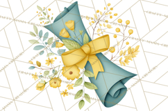 Watercolor Graduation Diploma Clipart PNG, Diploma Scroll Product Image 4