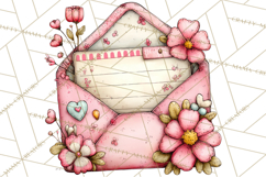 Spring Letters Mail Clipart PNG, Floral Envelopes Stamps Product Image 2