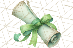 Watercolor Graduation Diploma Clipart PNG, Diploma Scroll Product Image 2