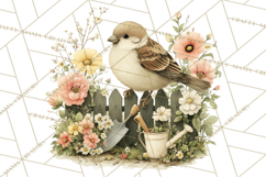 Vintage Garden Animals Clipart, Ducklings Bunnies Lambs Product Image 4