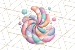 Pastel Retro 90s PNG, Cute Aesthetic Clipart, Checkerboard Product Image 4