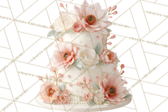 Birthday Cake Clipart, Tiered Cake PNG, Drip Cake PNG Product Image 4