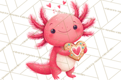 Valentine Axolotl Clipart PNG, Cute Axolotl Valentine Product Image 3