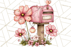 Spring Letters Mail Clipart PNG, Floral Envelopes Stamps Product Image 4