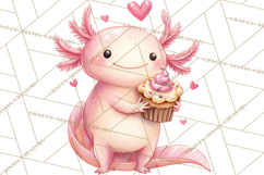 Valentine Axolotl Clipart PNG, Cute Axolotl Valentine Product Image 4