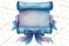 Watercolor Graduation Diploma Clipart PNG, Diploma Scroll Product Image 4