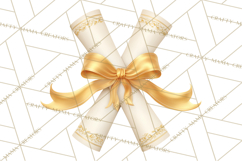 Graduation Diploma Clipart PNG, Classic Diploma Scroll Product Image 5