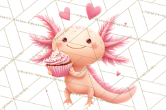 Valentine Axolotl Clipart PNG, Cute Axolotl Valentine Product Image 2