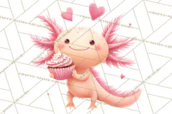 Valentine Axolotl Clipart PNG, Cute Axolotl Valentine Product Image 2