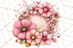 Spring Letters Mail Clipart PNG, Floral Envelopes Stamps Product Image 2