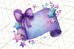 Watercolor Graduation Diploma Clipart PNG, Diploma Scroll Product Image 2