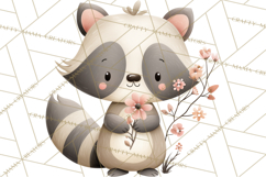 Soft Woodland Baby Clipart, Neutral Baby Shower PNG Product Image 2