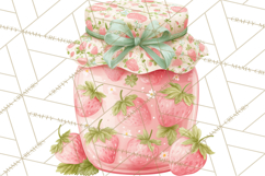 Strawberry Bakery Clipart, Cute Strawberry Pastries Png Product Image 3
