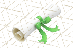 Graduation Diploma Clipart PNG, Classic Diploma Scroll Product Image 3