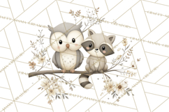 Soft Woodland Baby Clipart, Neutral Baby Shower PNG Product Image 4