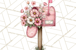 Spring Letters Mail Clipart PNG, Floral Envelopes Stamps Product Image 4