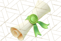 Graduation Diploma Clipart PNG, Classic Diploma Scroll Product Image 5