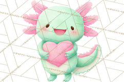 Valentine Axolotl Clipart PNG, Cute Axolotl Valentine Product Image 2