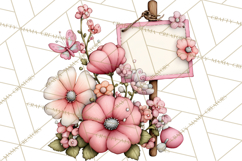 Spring Letters Mail Clipart PNG, Floral Envelopes Stamps Product Image 2