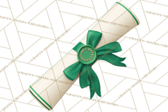 Graduation Diploma Clipart PNG, Classic Diploma Scroll Product Image 2
