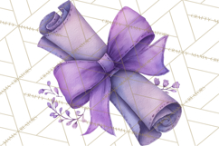 Watercolor Graduation Diploma Clipart PNG, Diploma Scroll Product Image 2