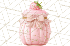 Strawberry Bakery Clipart, Cute Strawberry Pastries Png Product Image 3
