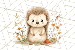 Soft Woodland Baby Clipart, Neutral Baby Shower PNG Product Image 4