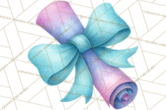 Watercolor Graduation Diploma Clipart PNG, Diploma Scroll Product Image 4