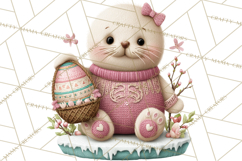 Yarn Animal Easter Clipart, Knitted Plush Easter Animals Png Product Image 3