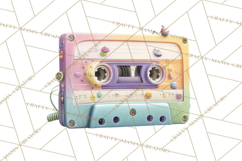Pastel Retro 90s PNG, Cute Aesthetic Clipart, Checkerboard Product Image 3