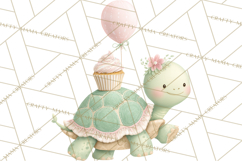 Pastel Birthday Clipart, Cute Party Animals PNG Product Image 3