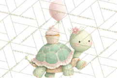 Pastel Birthday Clipart, Cute Party Animals PNG Product Image 3