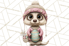 Yarn Animal Easter Clipart, Knitted Plush Easter Animals Png Product Image 5