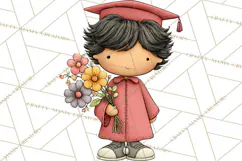 Kids Graduation Clipart PNG, Preschool Kindergarten Kids Product Image 5