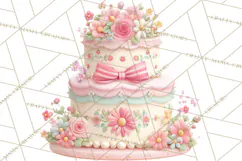 Sweet Treats Bakery Clipart, Pastel Dessert Clip Art Png Product Image 5