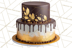 Birthday Cake Clipart, Tiered Cake PNG, Drip Cake PNG Product Image 5