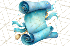 Watercolor Graduation Diploma Clipart PNG, Diploma Scroll Product Image 5