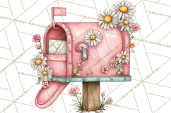Spring Letters Mail Clipart PNG, Floral Envelopes Stamps Product Image 5