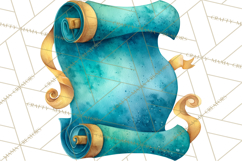 Watercolor Graduation Diploma Clipart PNG, Diploma Scroll Product Image 2