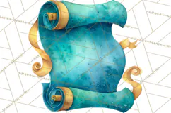 Watercolor Graduation Diploma Clipart PNG, Diploma Scroll Product Image 2