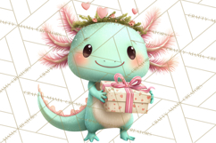 Valentine Axolotl Clipart PNG, Cute Axolotl Valentine Product Image 2