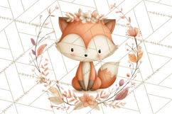 Soft Woodland Baby Clipart, Neutral Baby Shower PNG Product Image 3