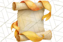 Watercolor Graduation Diploma Clipart PNG, Diploma Scroll Product Image 3