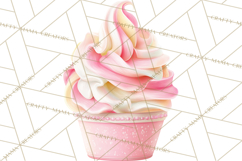 Strawberry Bakery Clipart, Cute Strawberry Pastries Png Product Image 4