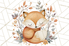 Soft Woodland Baby Clipart, Neutral Baby Shower PNG Product Image 4