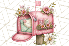 Spring Letters Mail Clipart PNG, Floral Envelopes Stamps Product Image 4