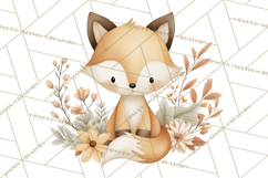 Soft Woodland Baby Clipart, Neutral Baby Shower PNG Product Image 5