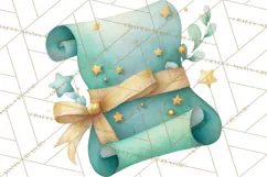 Watercolor Graduation Diploma Clipart PNG, Diploma Scroll Product Image 5