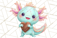 Valentine Axolotl Clipart PNG, Cute Axolotl Valentine Product Image 2