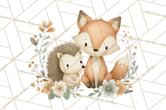 Soft Woodland Baby Clipart, Neutral Baby Shower PNG Product Image 2